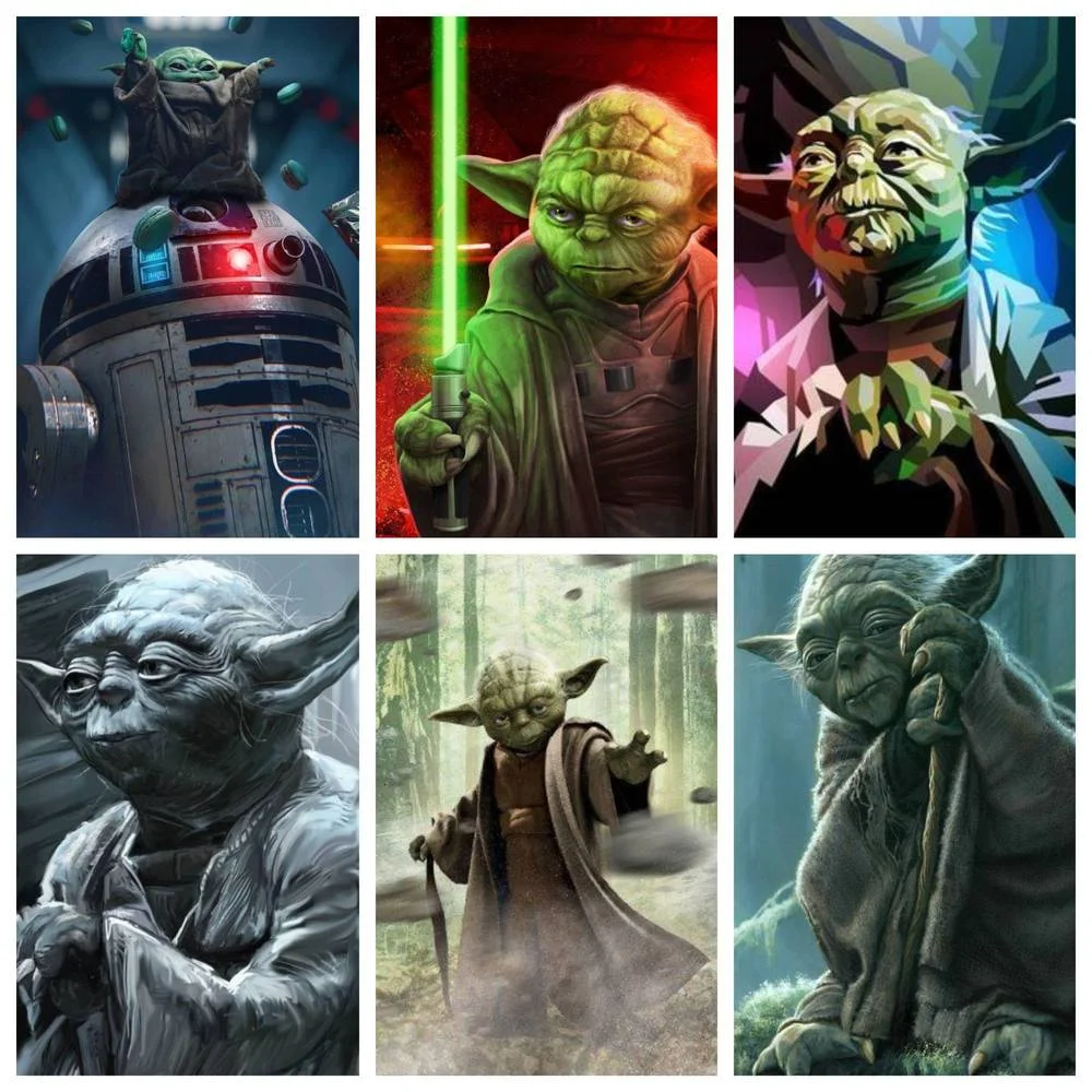 

Набор для алмазной вышивки «сделай сам» Disney 5D, Набор для вышивки крестиком, звезда, воин, йода, мастер, Ручная инкрустация, детские подарки, украшение для стен дома