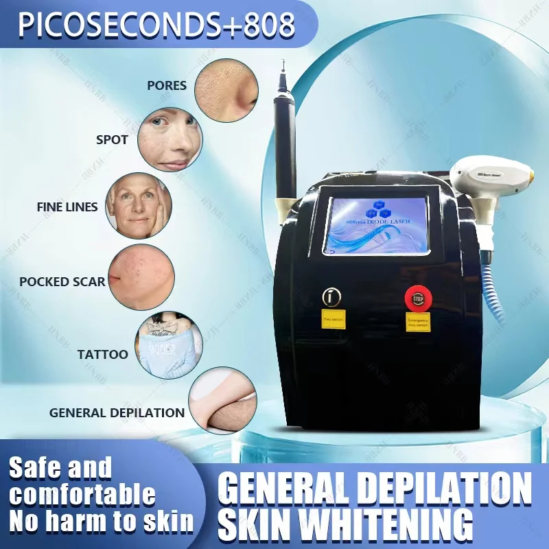 

2023 2 in 1 Professional Beauty Equipment Peel 755/808/1064nm Diode Hair Removal Picosecond Laser Tattoo Removal Laser Machine