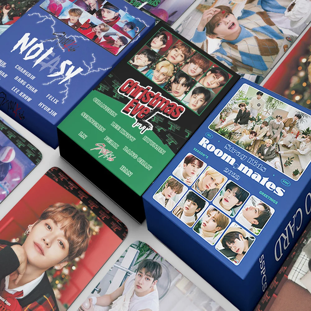 

55pcs/set Stray Kids Christmas Evel New Plbum Lomo Cards High Quality Photo Album Card Postcard Korean Fashion Photocards Kpop