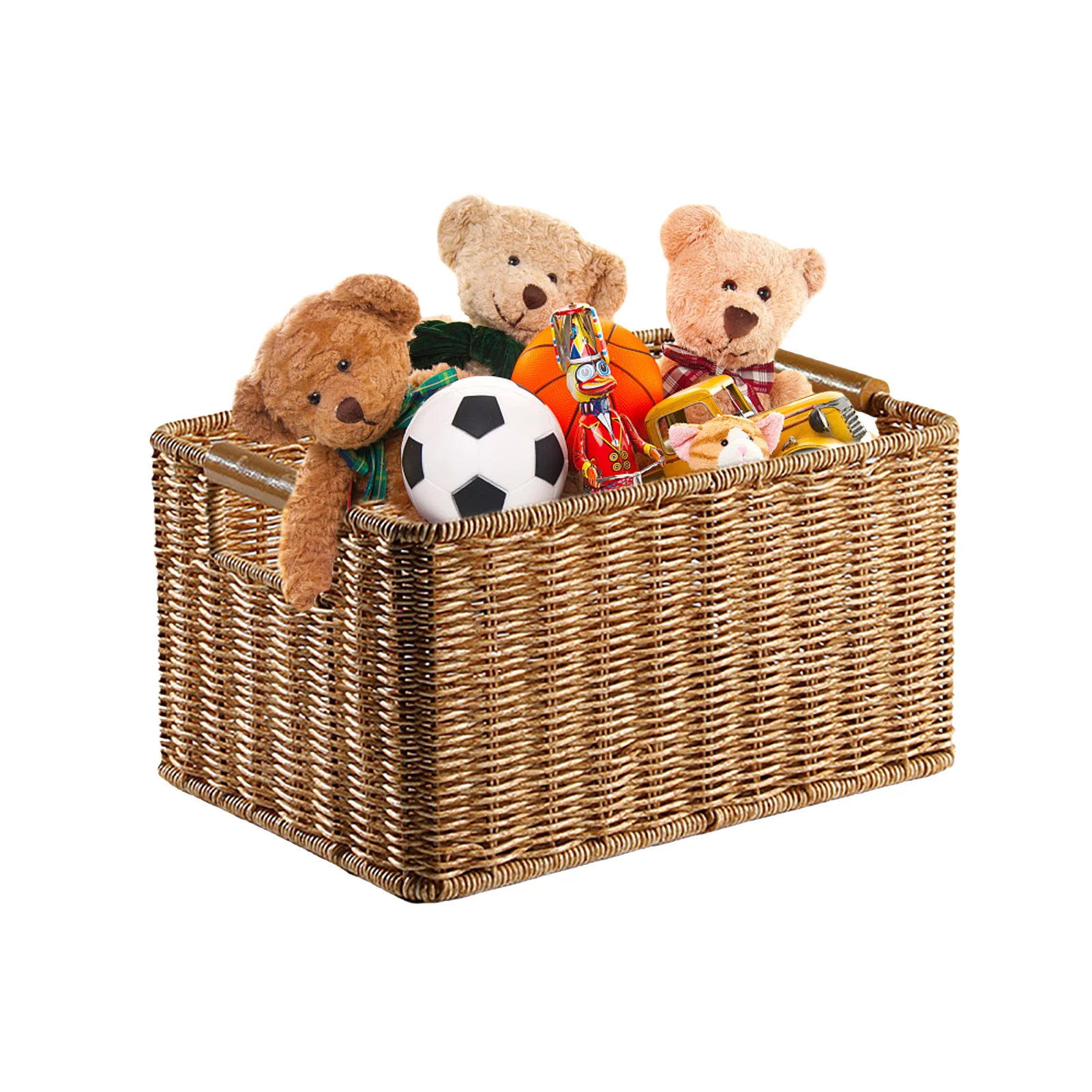 

Wicker Storage Basket Rattan Woven Shelf Storage Basket Stackable Shelf Organizer Basket With Handles Rectangle Seagrass