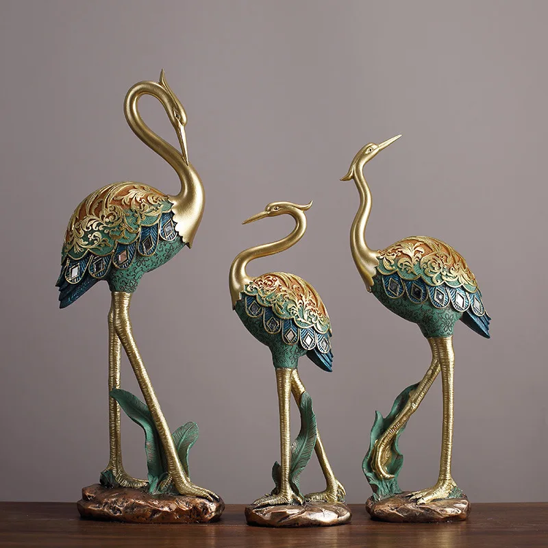 

Nordic Creative Resin Simulation Animal Giraffe Crane Ornament Modern Home Decoration Porch Desktop Handicraft OrnamentSculpture