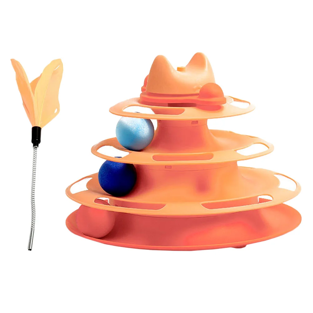 

Interesting Spring Turntable Cat Interactive Amusement Plate Pet Supply )