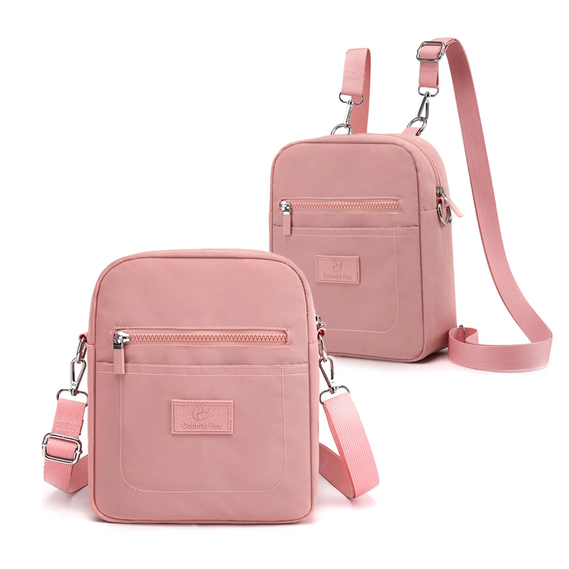 

Multifunctional Women Shoulder Crossbody Bags Femme Small Handbag Travel Messenger Bag Ladies Nylon Cell Phone Pocket Square Bag