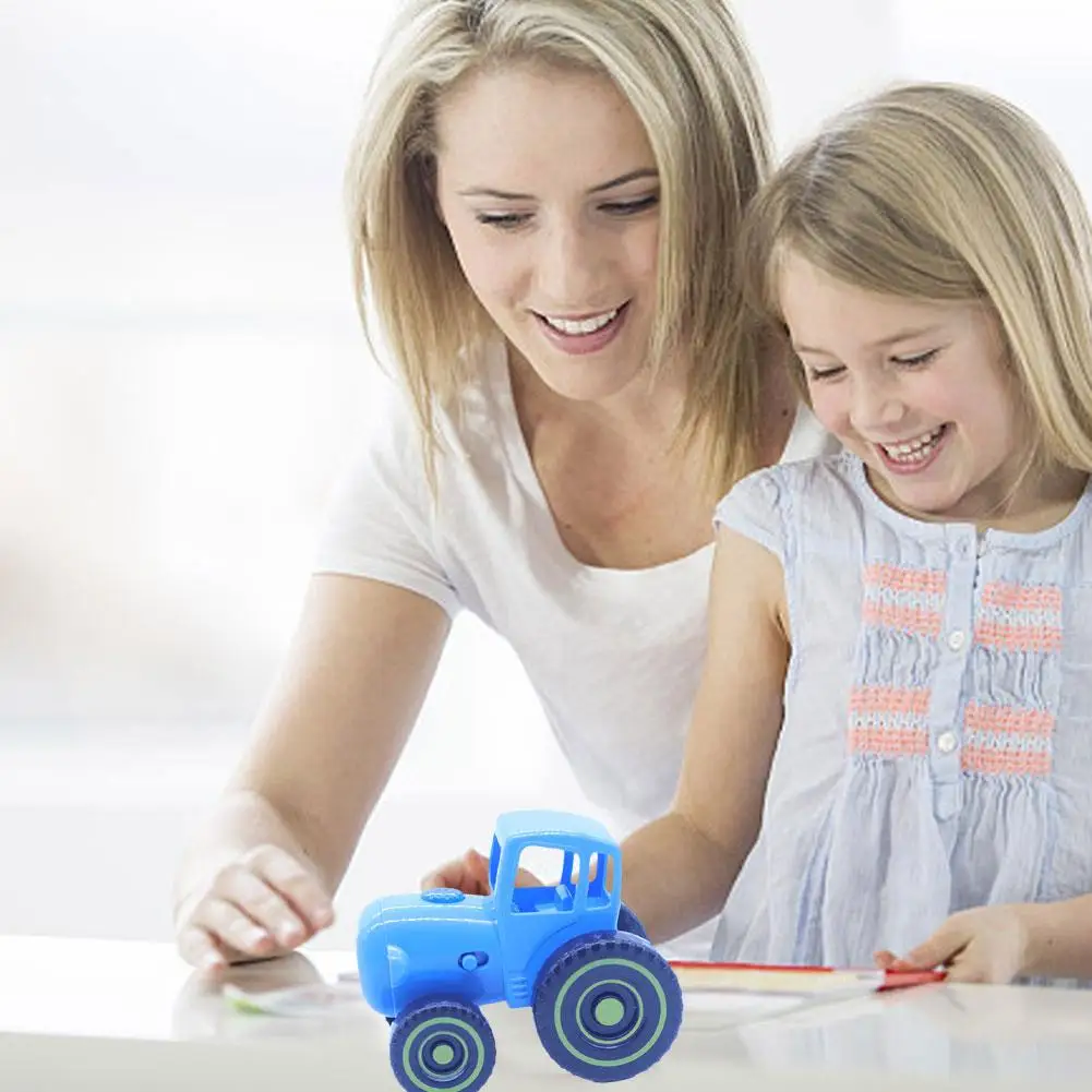 

Mini Blue Tractor Car Toy With Music Educational Models For Children Birthday Gifts D0s3