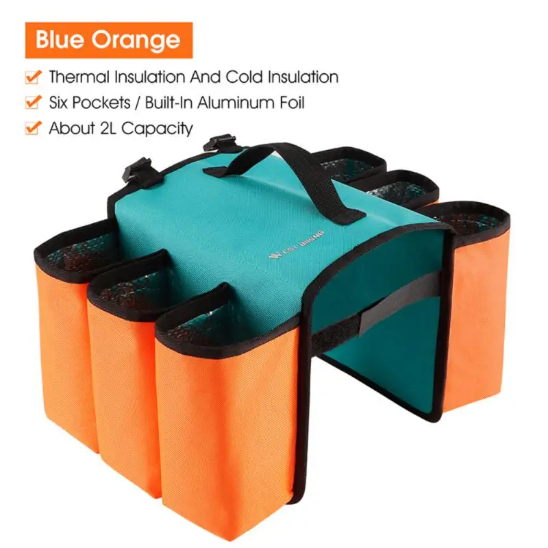 

Bike Double-sided Bag Quick Release Fixing Belt 2l Capacity Shelf Back Seat Bag 600dpvc Thick Cloth Portable Camel Bags Stable