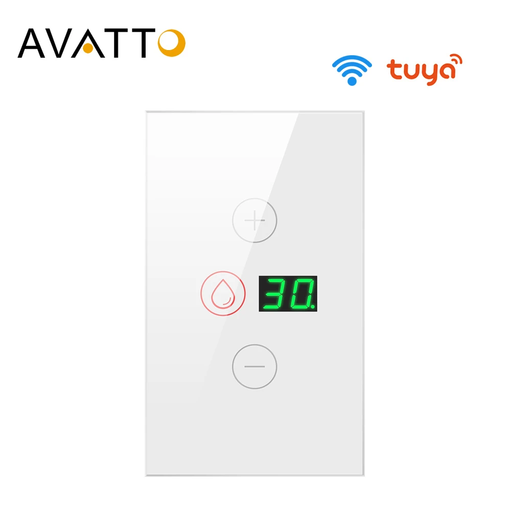 Умный Wi-Fi переключатель котла AVATTO 4400 Вт/20 А с функцией мини-таймера 15/30, переключатель водонагревателя, голосовые работы для Alexa Google Home