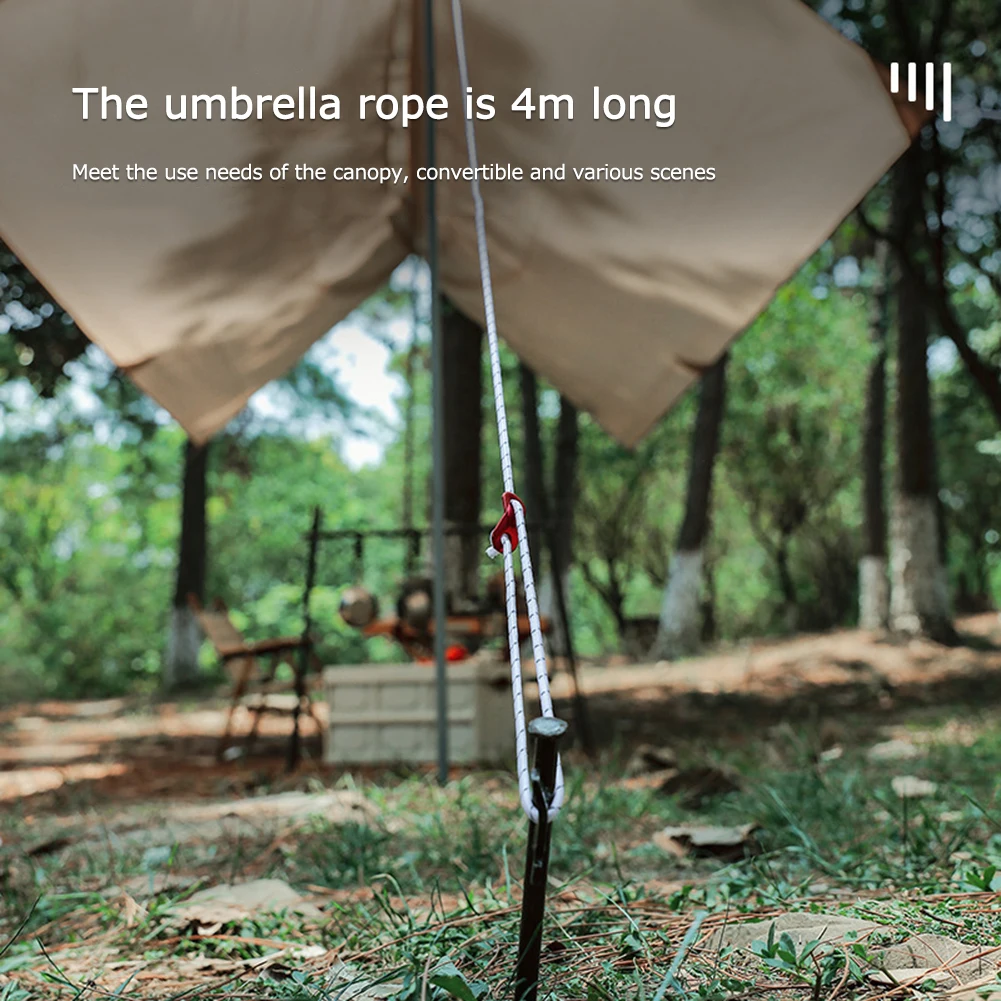 

Открытый Паракорд шнур 4 м Зонт Паракорд веревка Многофункциональный светоотражающий Регулируемый для кемпинга походов Палатка аксессуар...