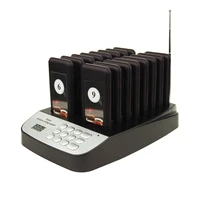 wireless paging system for restaurant guest coaster pager with 16pcs pagers