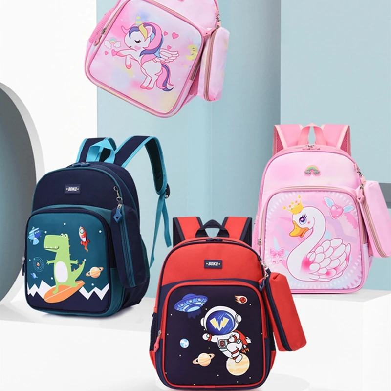 Cartoon Children SchoolBag Dinosaur Unicorn Mermaid Backpack for Boys Girls Kids School Bags Kindergarten Preschool Baby Bag