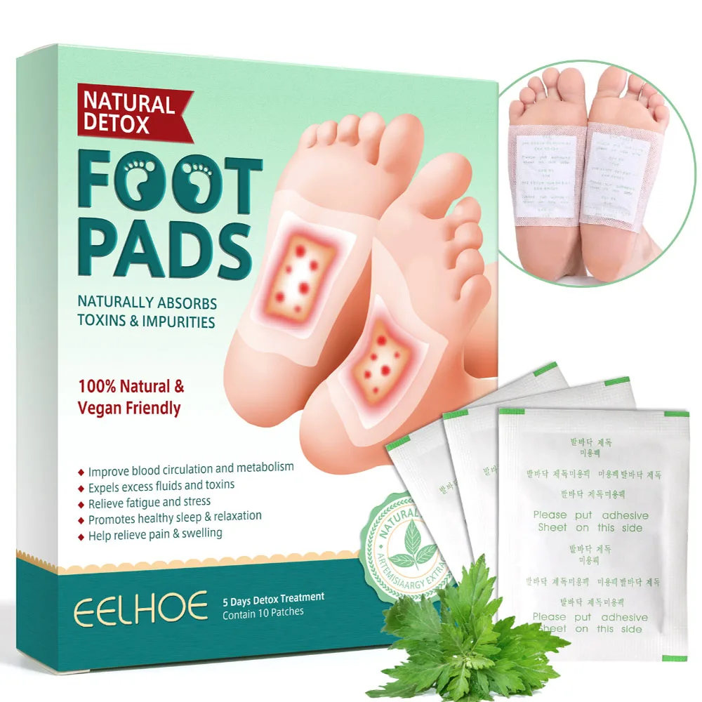

10 Pcs Herbal Body Foot Detox Bamboo Patch Pads Patches Toxin Removal Ginger Slimming Parches Desintoxicantes Pies Envío Gratis