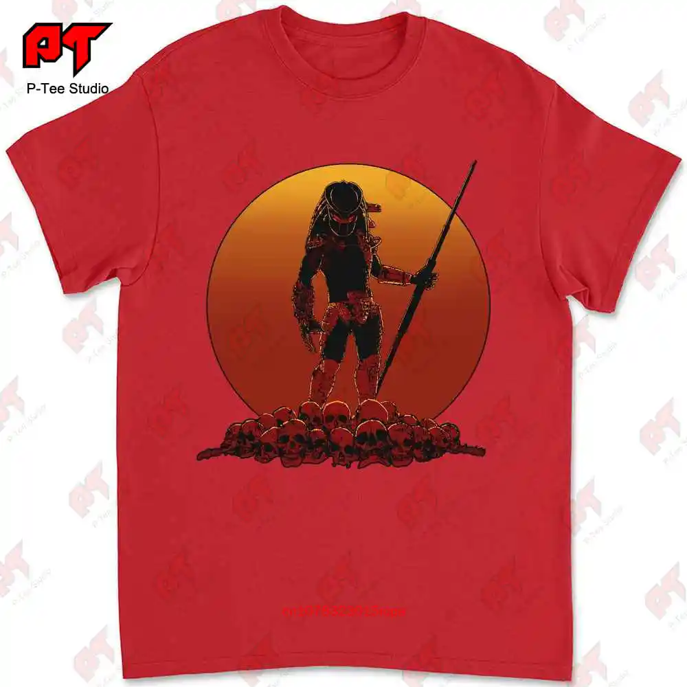Футболка с принтом &quotзакат&quot &quotУжас&quot &quotстрашный охотник&quot осень 55LA