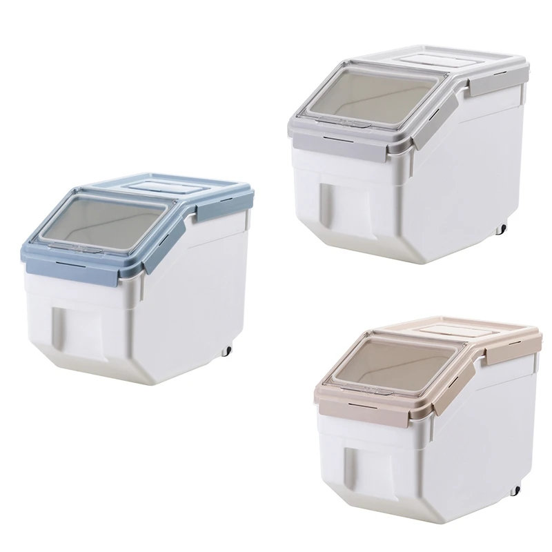 

Food Storage Box Plastic Kitchen Lunch Box With Lid Sealed Moisture-Proof Storage Box Pet Dog Food Container Flip Lid