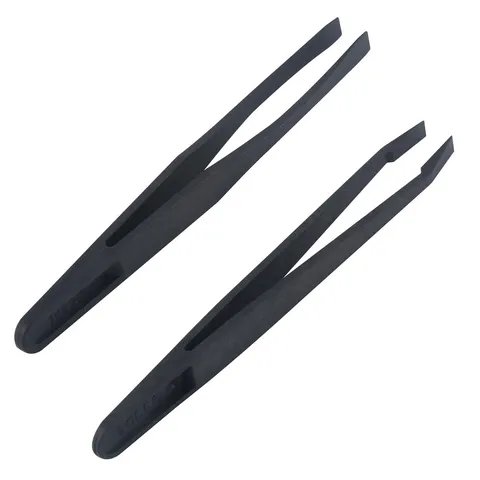 93301 + 93308 Набор антистатических пластиковых пинцетов с широким плоским кончиком, ESD-пинцеты для телефона, ноутбука, компьютера, инструменты для ремонта