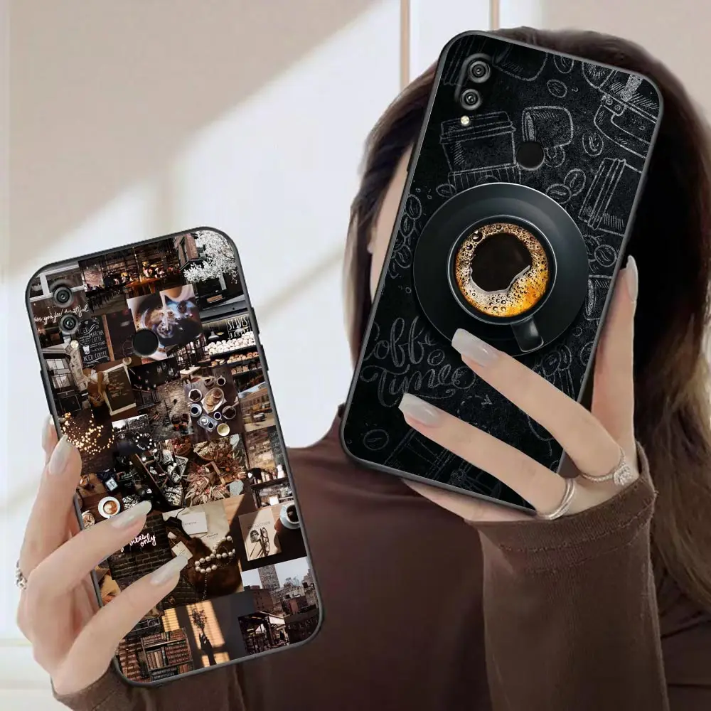 

Funda Case for HUAWEI Nova 8i 9 Y6 Y7 Y9 Y6a Y9a Honor 8X 9X 20 20i 30i 50 60 X8 Pro Plus Lite E 5G Capa Case Coffe Shop Cafe
