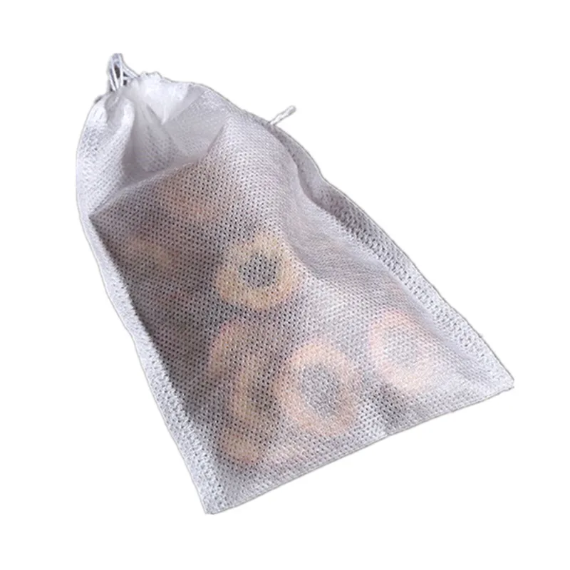 100 Pieces Multifunctional Filter Bags for Tea Drawstring  Non-Woven Full Size Disposable Food Grade Spice Separator Bag