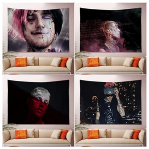 Lil Peep Anime Tapestry Cheap Hippie Wall Hanging Bohemian Wall Tapestries Mandala Decor Blanket
