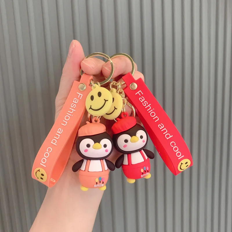 

Classic Cute Smiley Penguin Keychain Fashion Animal Doll Series Keyring Creative Car Backpack Pendant DIY Jewelry Accessories