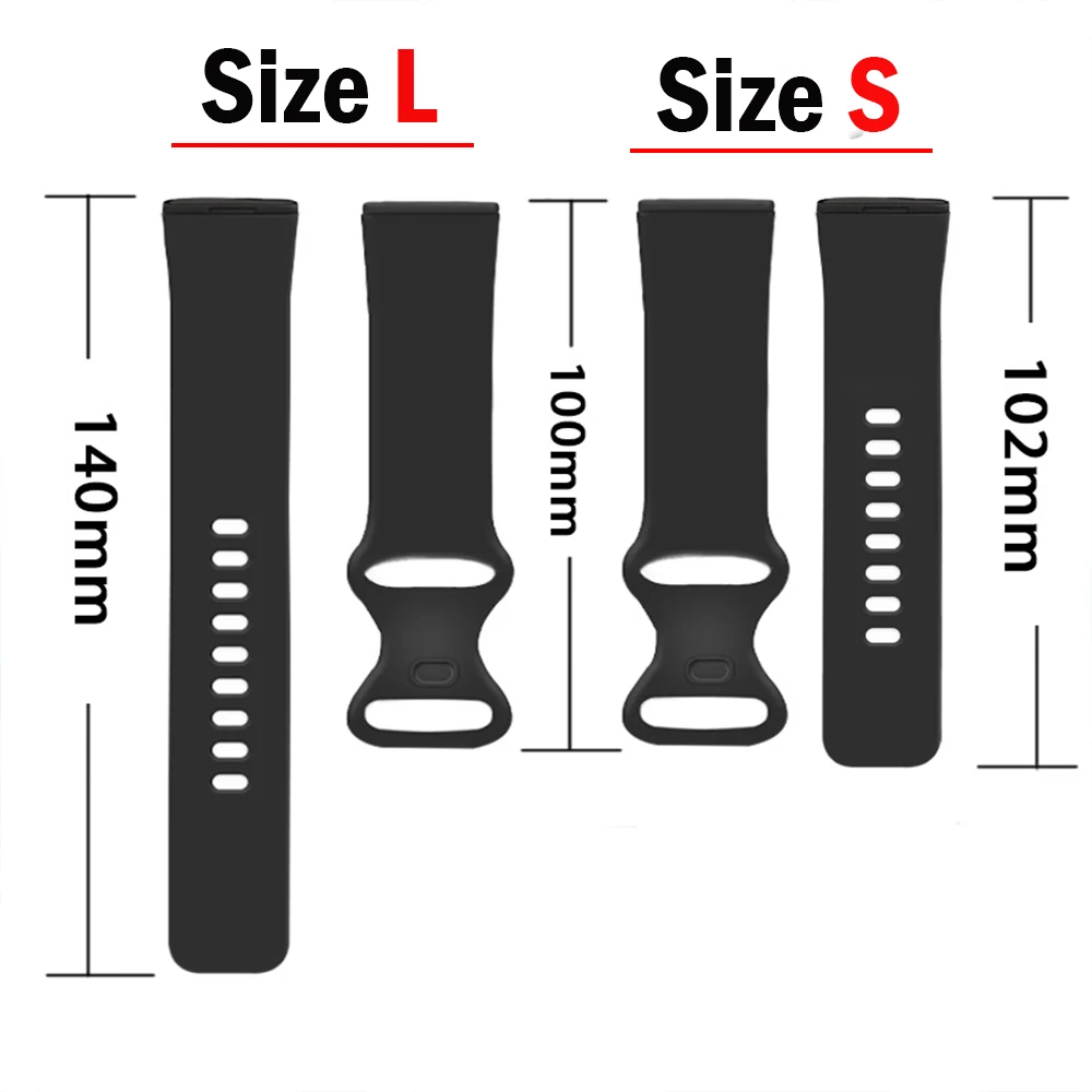 Силиконовый ремешок для часов Fitbit Versa 3 мягкий умных спортивный Браслет Sense Versa3