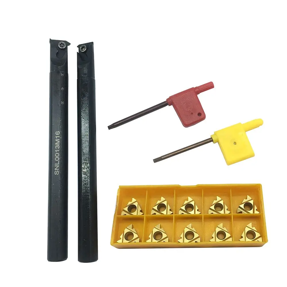 

5/8" SNR0013M16 SNL0013M16 External/Internal Threading Boring Bar Turning Tool Holder With 5pc 16IR AG60，5pc16ER AG60