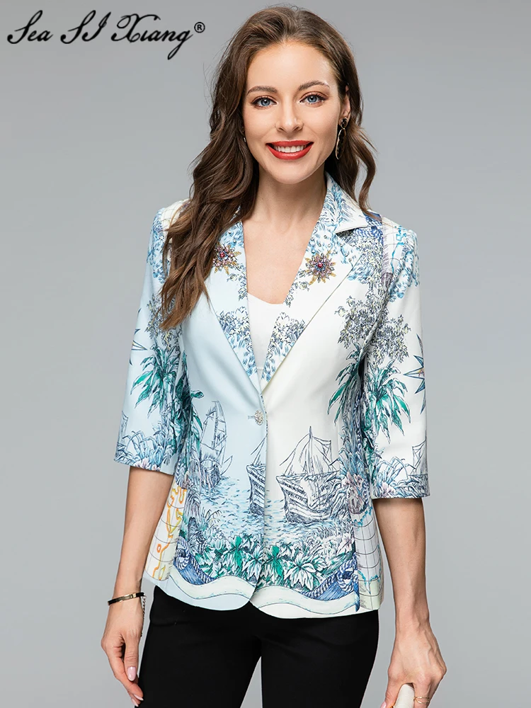 

Женская винтажная куртка на пуговицах, с отложным воротником и полурукавом