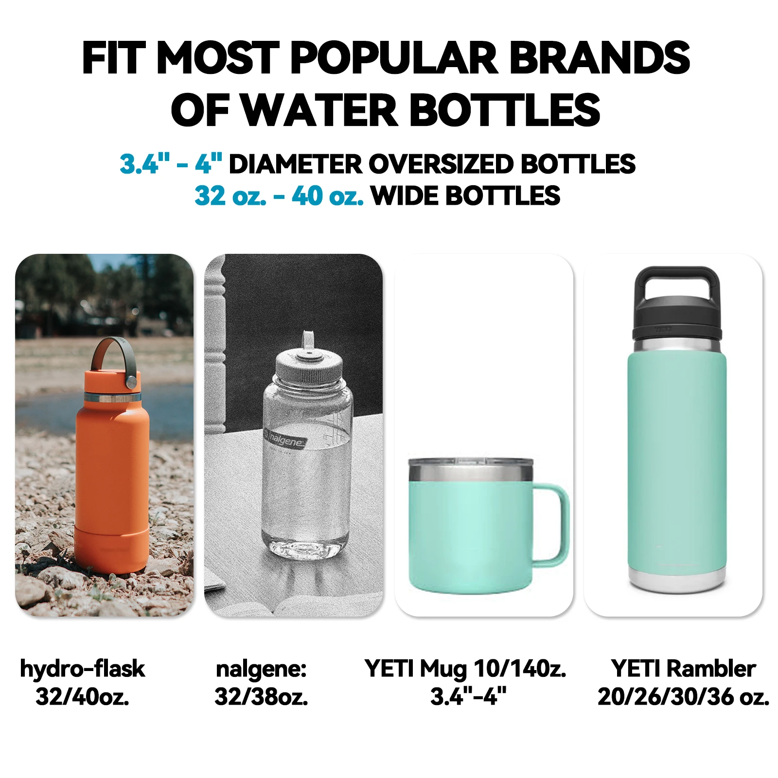 Фото Универсальный автомобильный держатель-расширитель для стаканов Stanley, Yeti, Hydro Flask, больших бутылок и кружек, поворотный на 360° °   Поворотное крепление для телефона на консоль №4