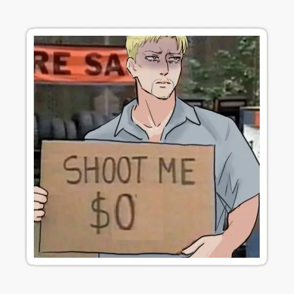 Наклейки на стену с принтом атака Титанов 5 шт