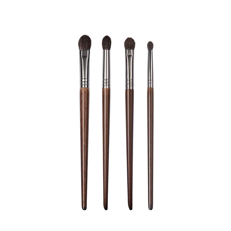 

4Pcs Professional Eye Makeup Brush Set Eyeshadow Concealer Brush Eye Patch Details Point Brush High Quality Aluminum Tube