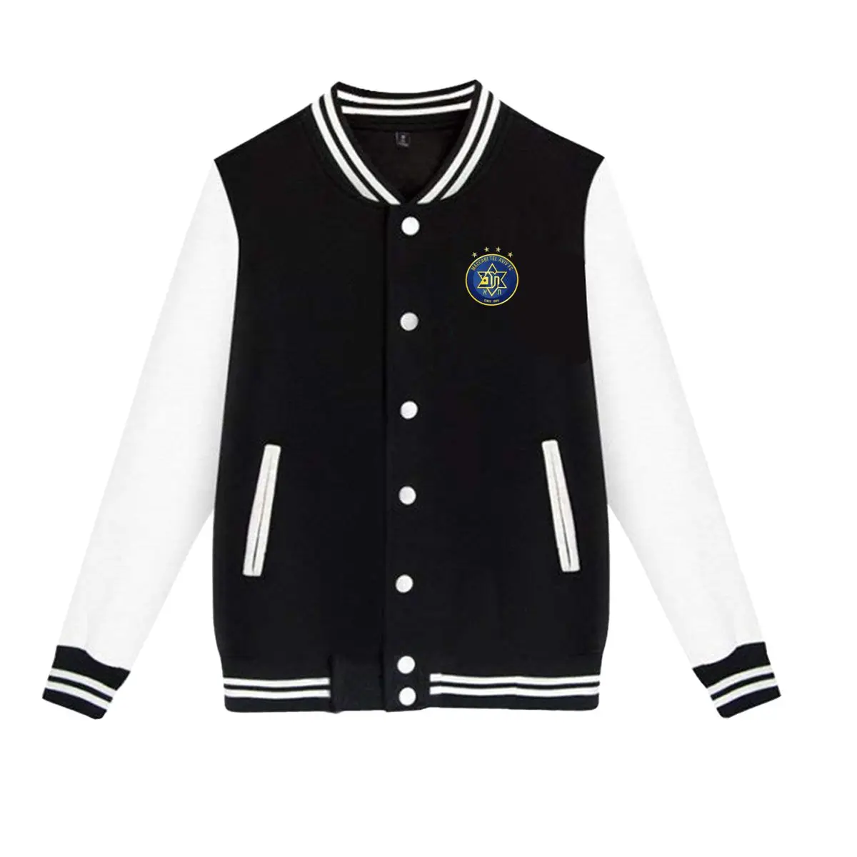 Унисекс флисовая приталенная бейсбольная куртка унисекс с изображением Израиля