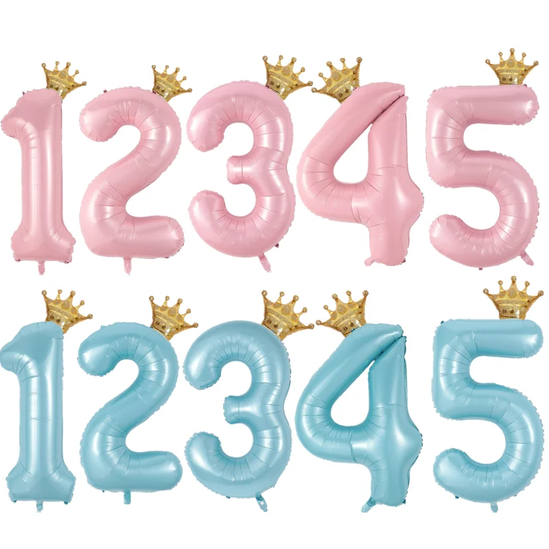 40 дюймов розовый синий цифровой гелиевый воздушный шар из алюминиевой фольги