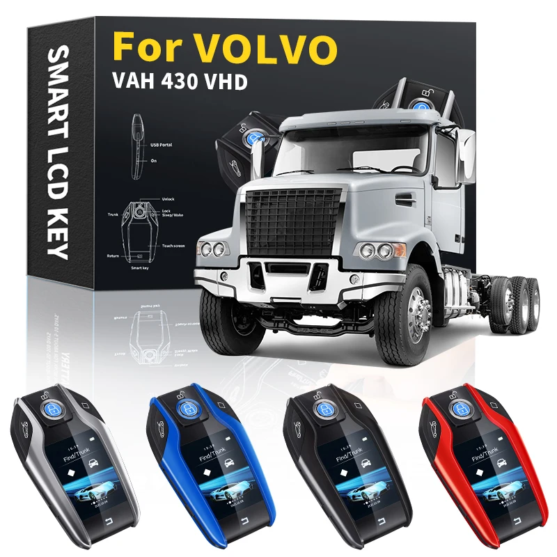 

Смарт-чехол для ключа с ЖК-дисплеем для VOLVO VAH 430 VHD, пульты дистанционного управления, модифицированный смарт-ключ для автомобиля с ЖК-диспле...