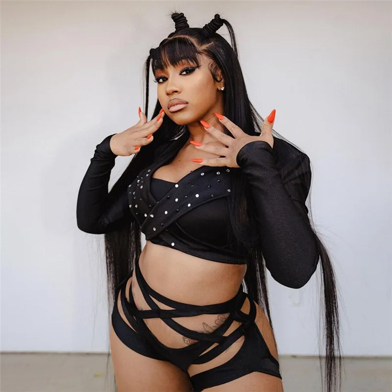 European And American 2023 Summer Women's New Product Sexy And Fun Hollow Out High Waist Wrapped Hip Tight Casual Shorts