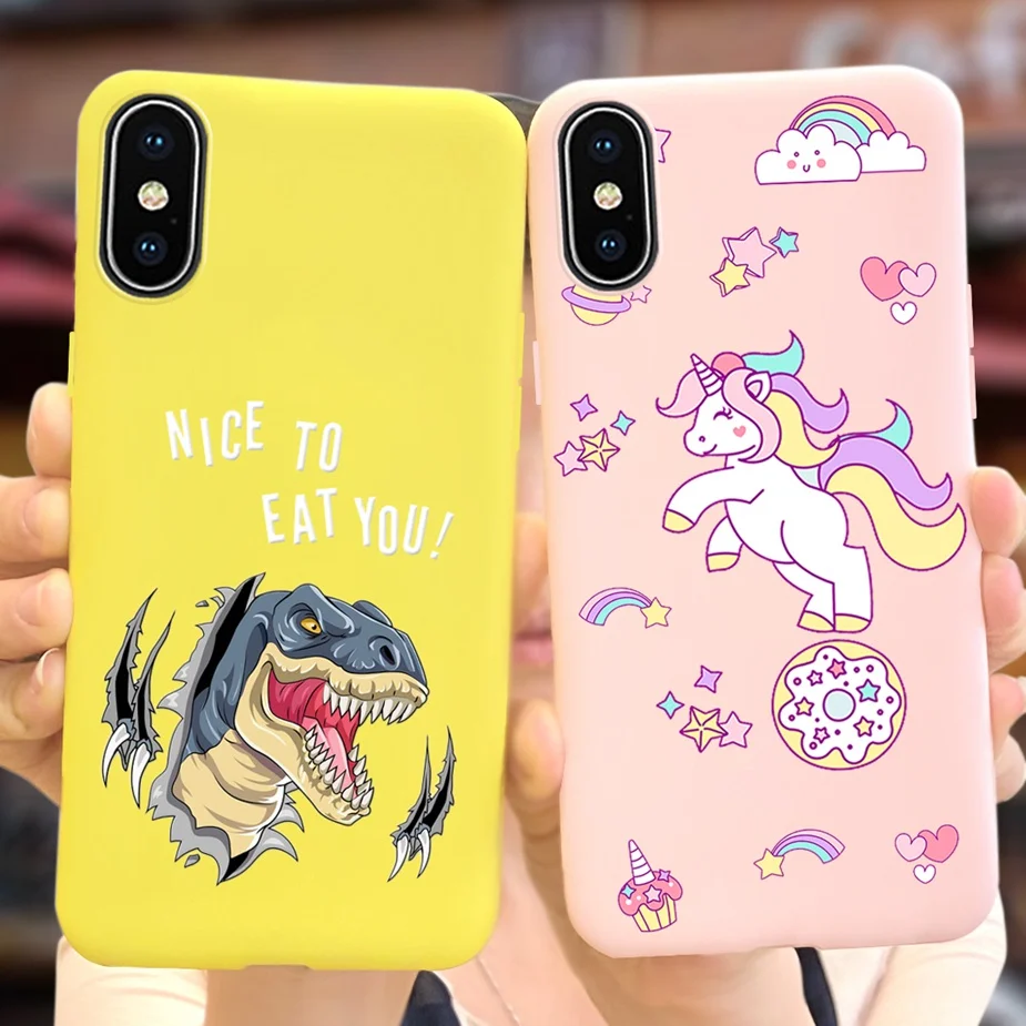 Чехол для Huawei Y9 2019 задняя крышка 6 5 дюйма с милым мультяшным рисунком силиконовые