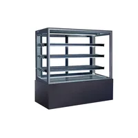 Countertop Refrigerated Cake Showcase Bakery Cabinet Cooling Display Case with LED Light Right Angle Back Door Tabletop