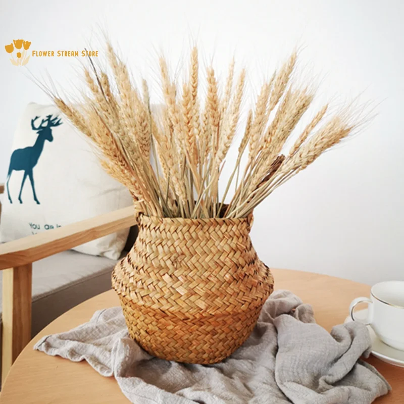 

Dried Flower Wheat Ears Natural Stalks Grass Barley Bouquet Artificial Flowers DIY Craft Home Kitchen Decor Wedding Decoration