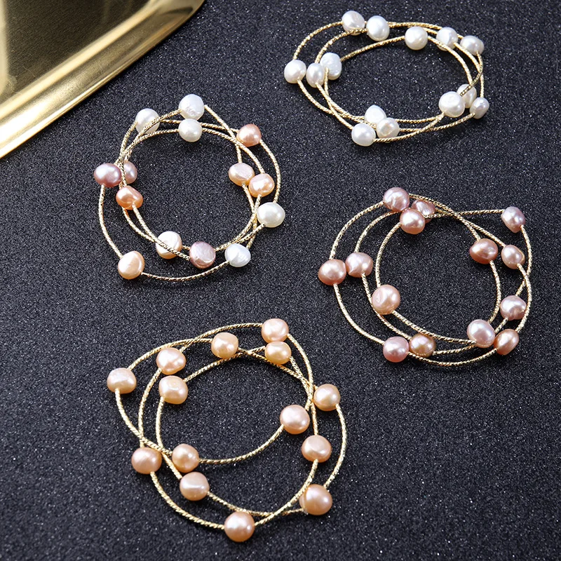 

Korean Bracelet Beads Pearl Multilayer Beaded Winding Bracelets for Women Charm Party Jewelry Gift Wholesale