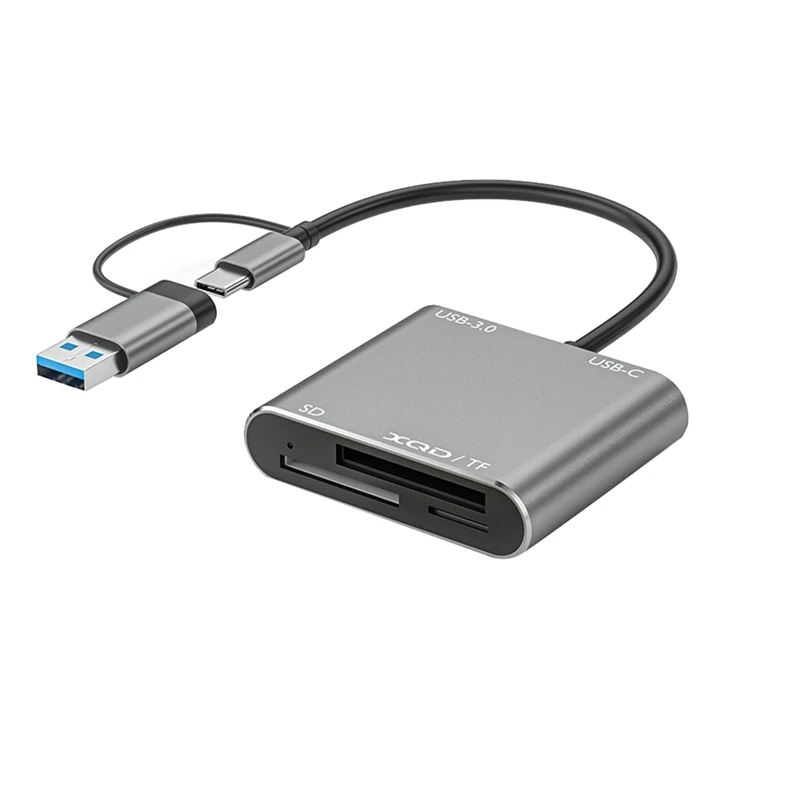 5 в 1 USB 3 0 кардридер для TF SD XQD адаптер Iphone 15 Pro/Max Pro/Air 2023