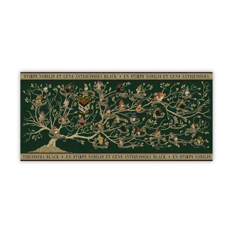 

Гобелен-постер «Генеалогическое древо семьи Гарри Поттера», принт «Магический мир», настенное искусство в стиле волшебства, картина на холсте, декор для дома и комнаты