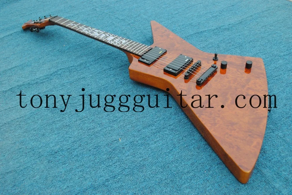 

Heavy Metallic James Hetfield Kenneth Lawrence Explorer Electric Guitar Mahogany Body, Sun Ray Inlay, China EMG Pickups