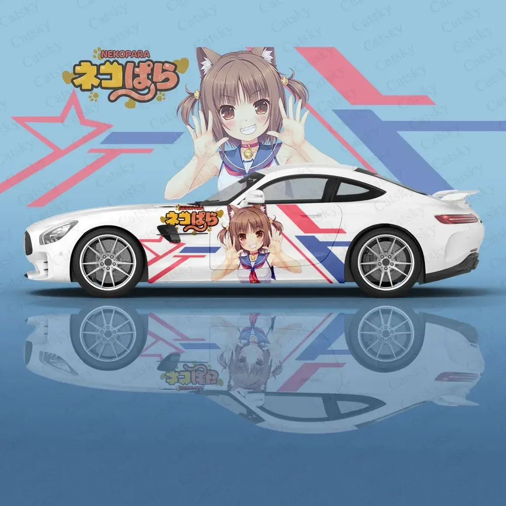 Виниловые наклейки на кузов автомобиля Azuki (Neko Para) заказ автоаксессуары боковая