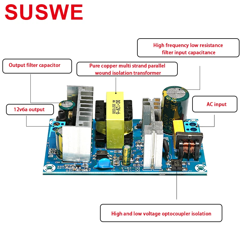 AC100-240V to DC 5V12V 24V 36V 48V 1A 2A 3A 4A 5A 6A7A8A 9A Power Supply Module Board Switch AC-DC Switch Power Supply Board