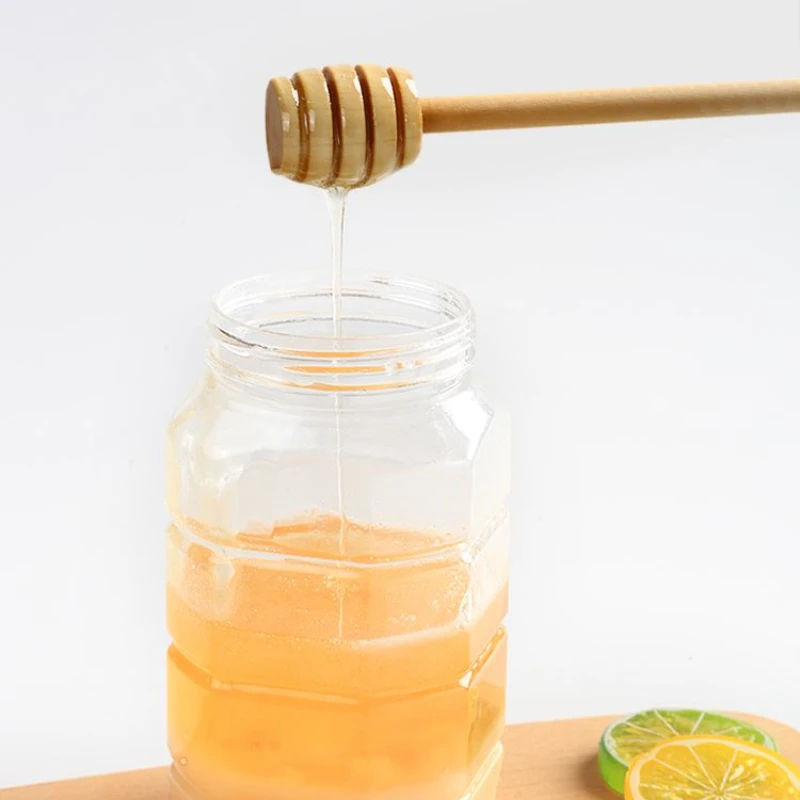 10pcs 8/10/15cm Long Handle Wood Honey Stir Bar Mixing Stick Supplies Jar Spoon Practical Dipper Coffee Milk Tea Kitchen Tool - купить по