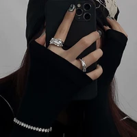 irregular geometric open ring korean simple atmosphere ring index finger ring fashion ins cold wind jewelry female