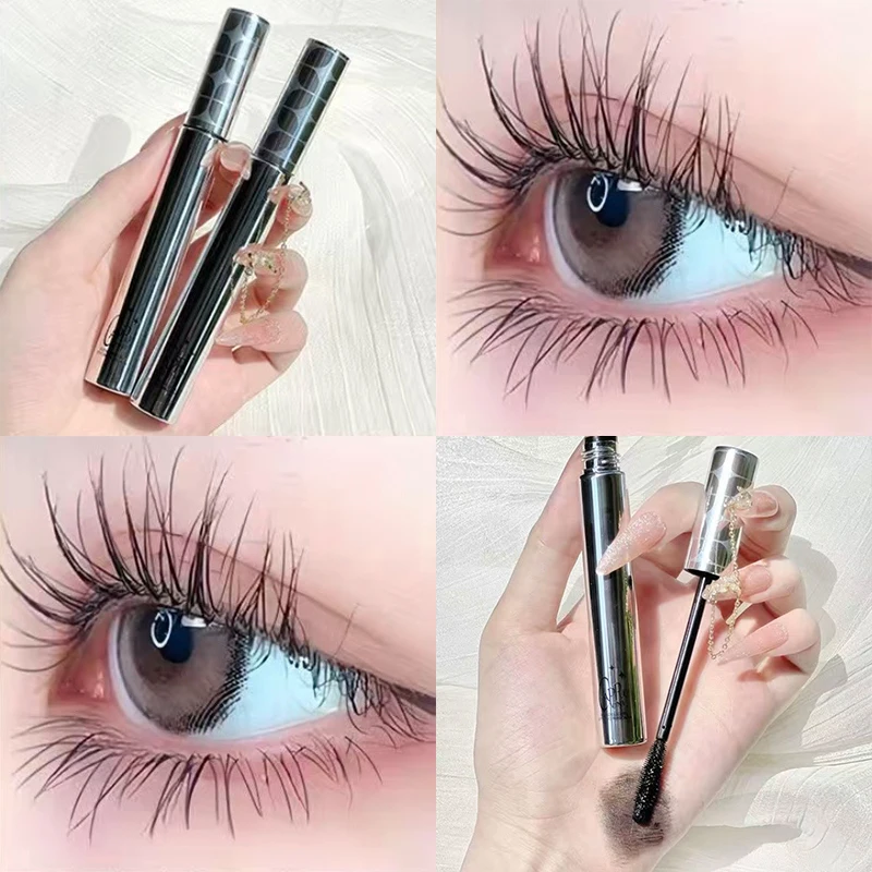 

1PC Waterproof Smudge-proof Mascara Silky Lengthening Brown Silk Fiber Curling Eyelashes Thick Lashes Eye Makeup Tool Cosmetic