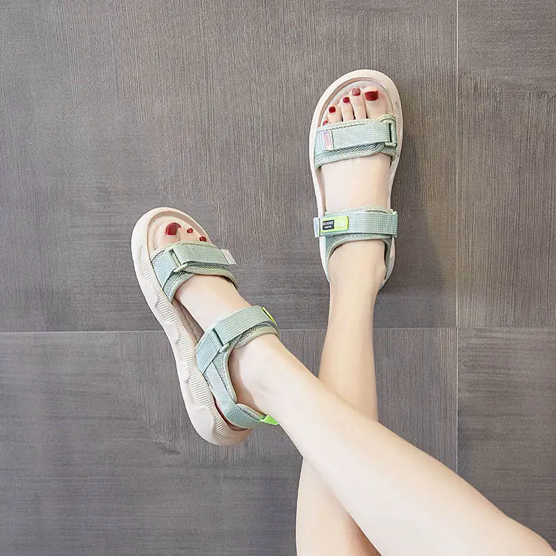 

Skid-Proof Ladies Slippers Moccasinsfor Summer Wedge Heel Breath Sandals Women Summer New 2020 Platform Sandals Women Tennis