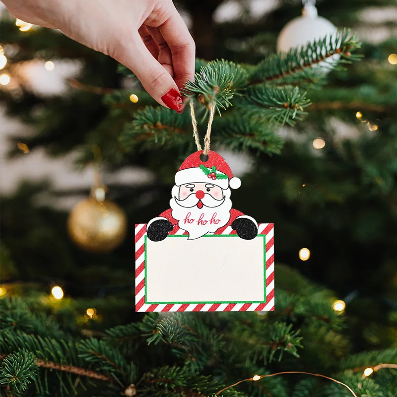 Деревянная доска для объявлений Рождественский кулон Санта-Клаус подвесное