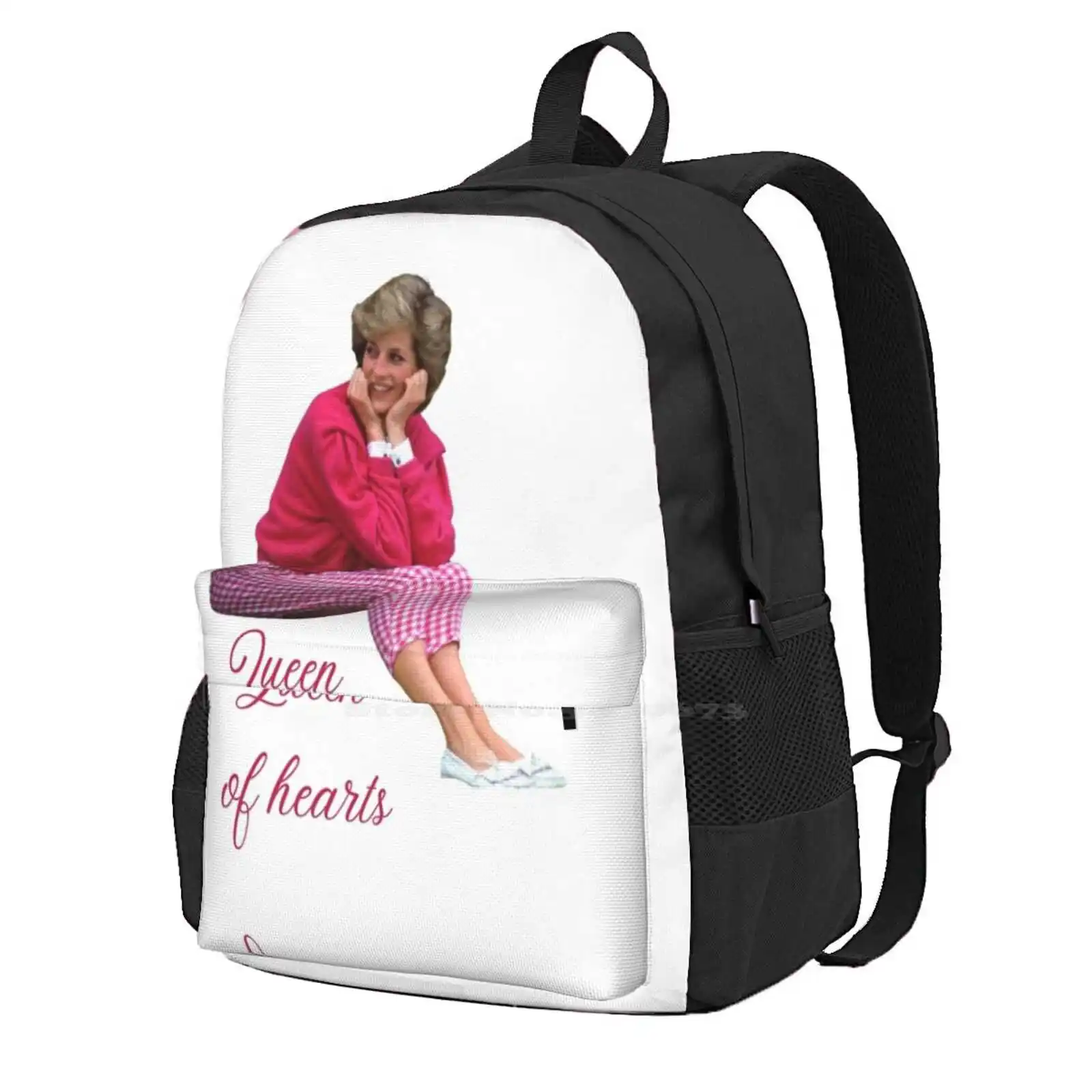 

Lady Di-Princess Diana-Queen Of Hearts School Bags Travel Laptop Backpack Lady Di Princess Diana Queen Lovley Cute