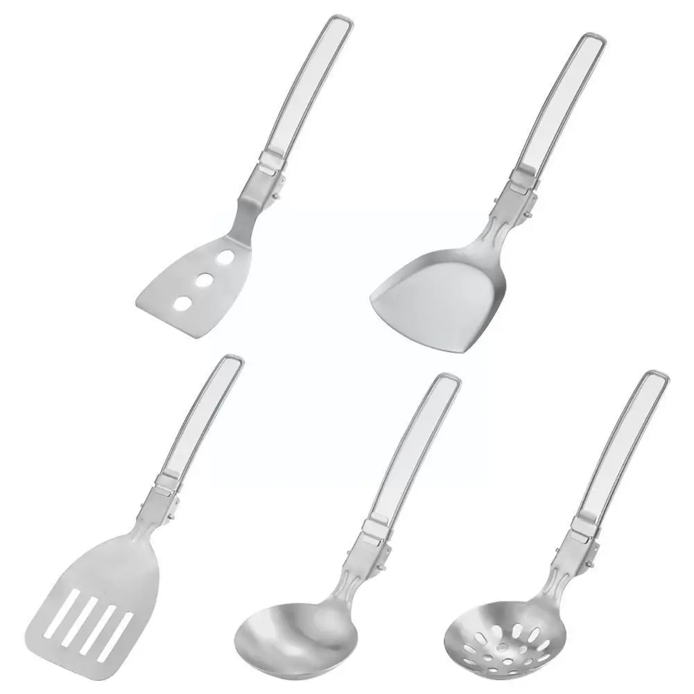 

Stainless Steel Folding Spatula Food Turner Outdoor Camping Equipment Accessories Cooking Camping Outdoor O6C0