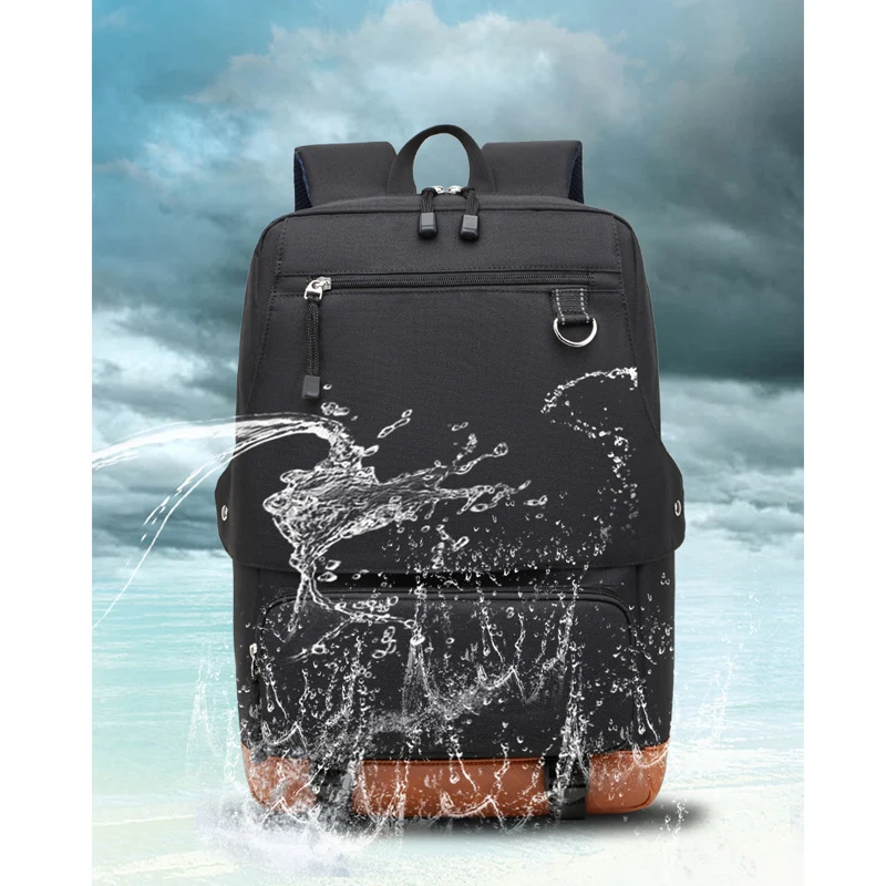 2022 Large-capacity waterproof backpack USB travel bag can print anime schoolbag mochila School bags free shipping