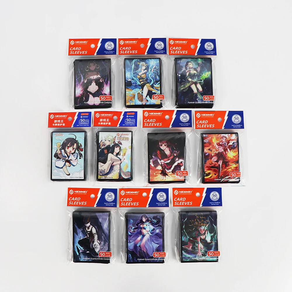 

50PCS 66x91mm Anime Cute Cartoon Card Sleeves Top Loader Board Game Trading Cards Deck Protector for YGO/MTG/PKM/PTCG Game Cards