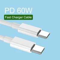 double head type c cable pd 60w fast charging usb c cable dual typec charger cable for huawei xiaomi samsung ipad switch